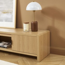 Meuble TV UTICA effet chêne 160cm