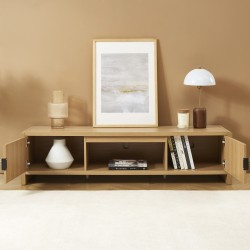 Meuble TV UTICA effet chêne 160cm