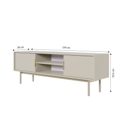 Meuble TV JONA  coloris cachemire 154cm
