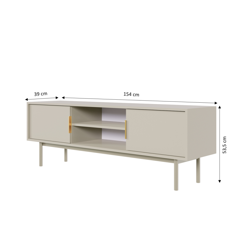 Meuble TV JONA  coloris cachemire 154cm