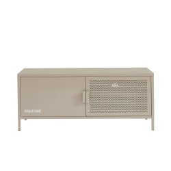 Meuble TV PANTONE métal taupe 120cm