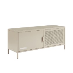 Meuble TV PANTONE métal taupe 120cm