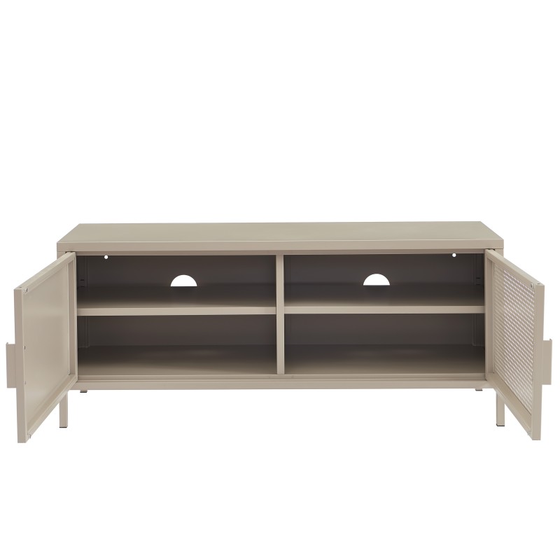 Meuble TV PANTONE métal taupe 120cm