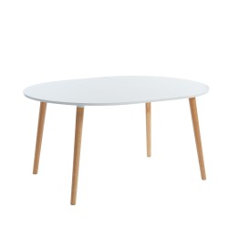 Table extensible ORACLE laqué blanc mat 120 à 160cm