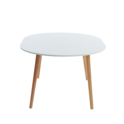Table extensible ORACLE laqué blanc mat 120 à 160cm
