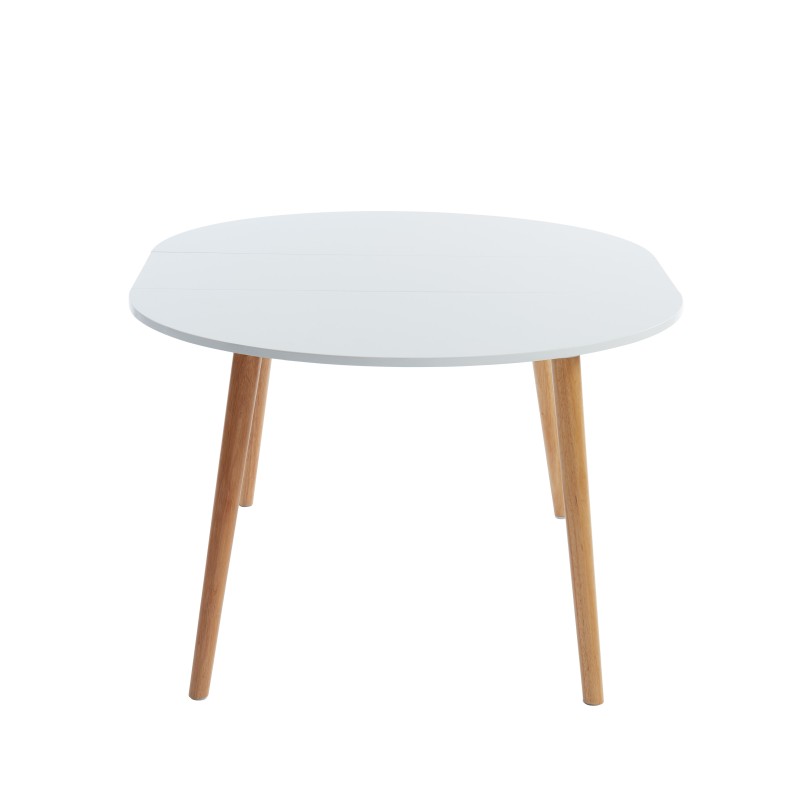 Table extensible ORACLE laqué blanc mat 120 à 160cm
