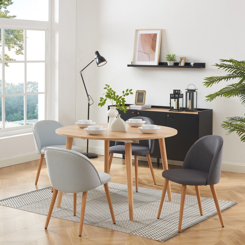 Table extensible ORACLE placage chêne 120 à 160cm