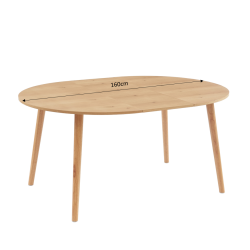 Table extensible ORACLE placage chêne 120 à 160cm