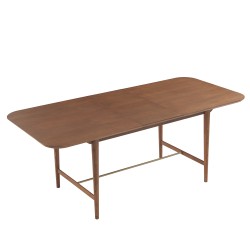 Table à manger extensible JILL rectangulaire placage frêne 160 à 200cm