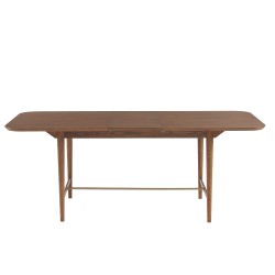 Table à manger extensible JILL rectangulaire placage frêne 160 à 200cm