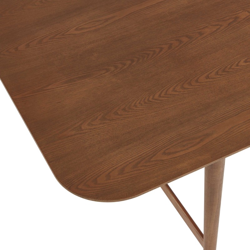 Table à manger extensible JILL rectangulaire placage frêne 160 à 200cm