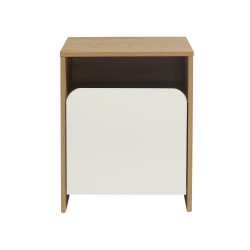 Table de chevet KILDA blanc effet chêne