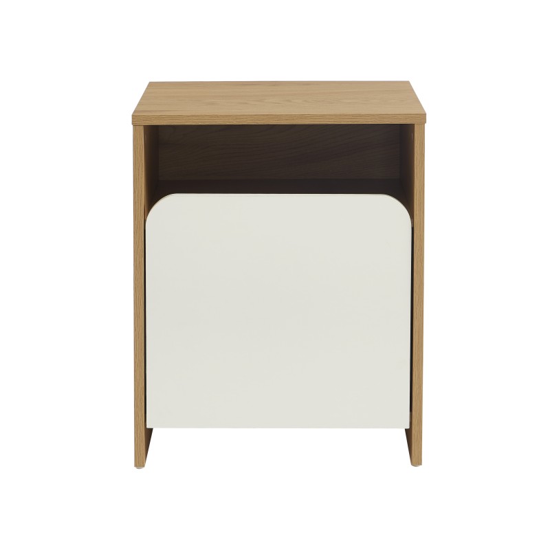 Table de chevet KILDA blanc effet chêne