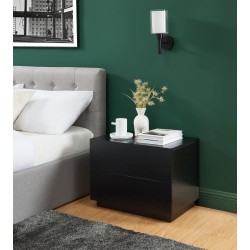 Table de chevet à led MORPHEE noire