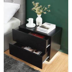 Table de chevet à led MORPHEE noire