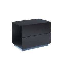 Table de chevet à led MORPHEE noire