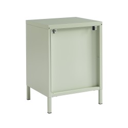 Table de chevet PANTONE  métal vert amande double tiroirs 40cm