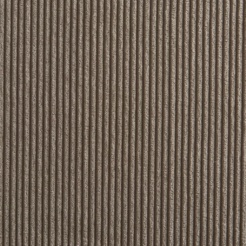 Lot de 2 chaises JACK velours côtelé grège pieds métal chromé