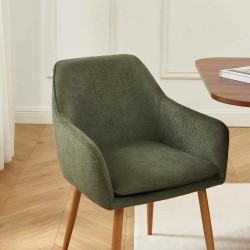 Lot de 2 fauteuils KALLI tissu vert