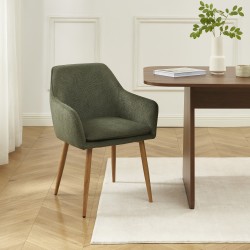 Lot de 2 fauteuils KALLI tissu vert