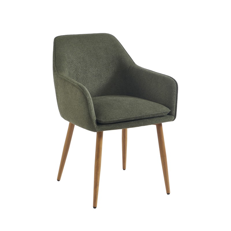 Lot de 2 fauteuils KALLI tissu vert