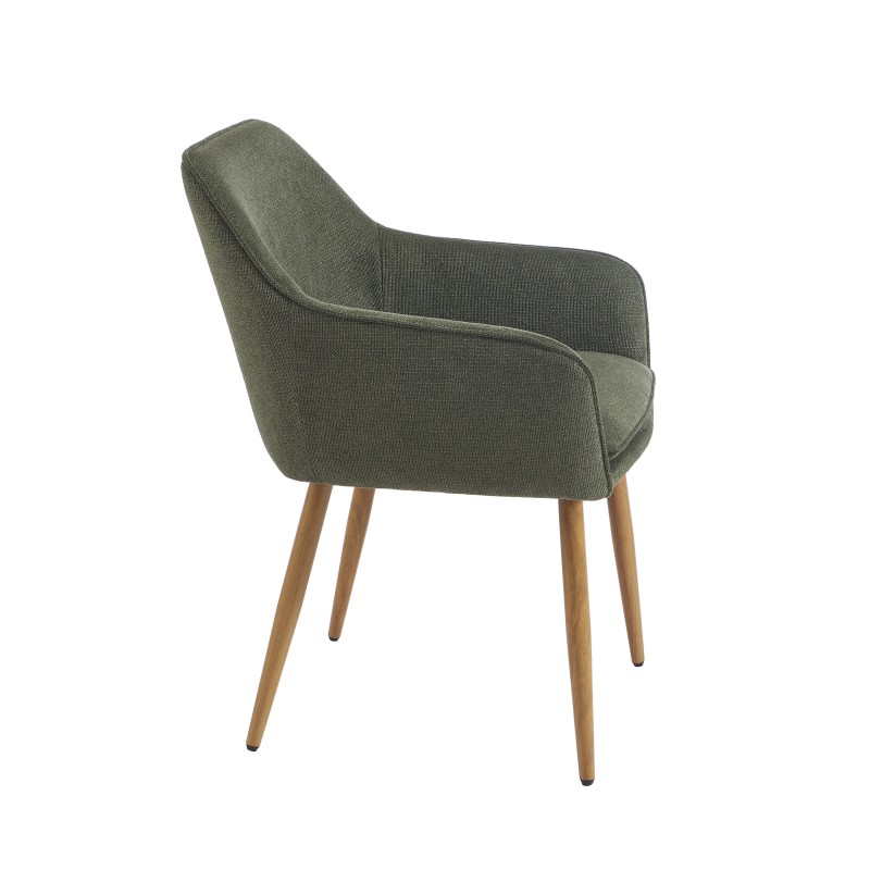 Lot de 2 fauteuils KALLI tissu vert