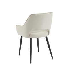 Lot de 2 fauteuils dining UNNI tissu beige