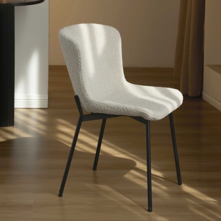 Lot de 2 chaises GIJA tissu beige