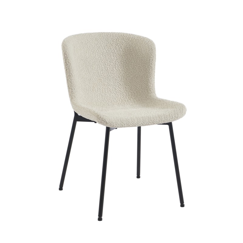 Lot de 2 chaises GIJA tissu beige