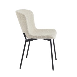 Lot de 2 chaises GIJA tissu beige