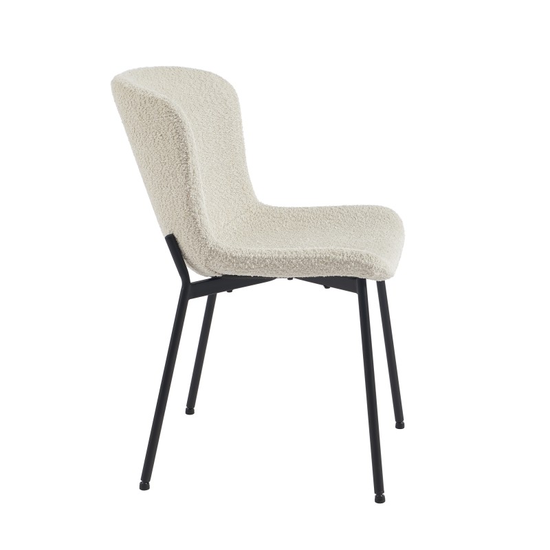 Lot de 2 chaises GIJA tissu beige