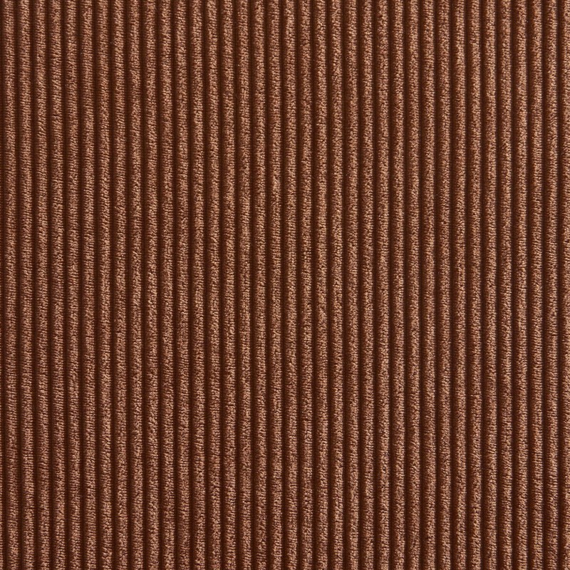 Lot de 2 chaises JACK velours côtelé terracotta pieds métal chromé