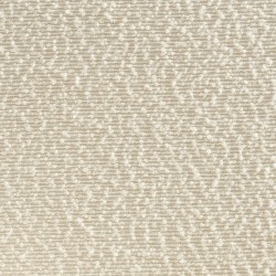 Lot de 2 chaises SIMONE tissu bouclette blanc cassé pieds bois teinté noyer
