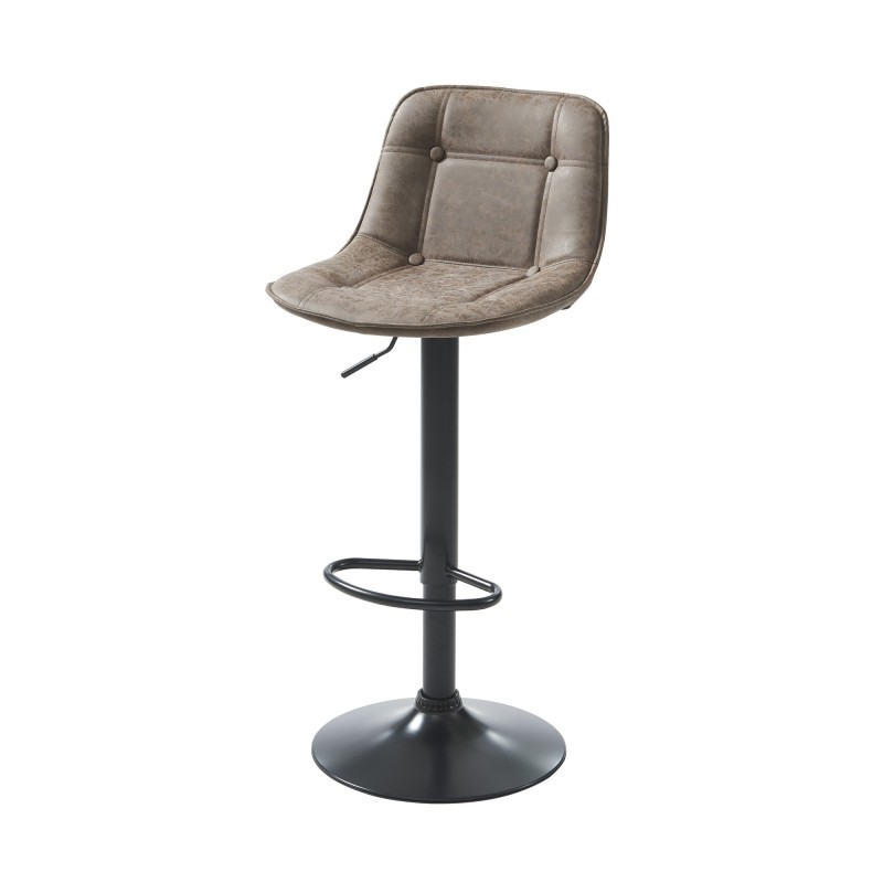Lot de 2 tabourets de bar TOM en PU marron réglables