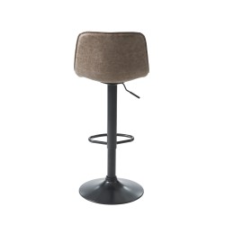 Lot de 2 tabourets de bar TOM en PU marron réglables