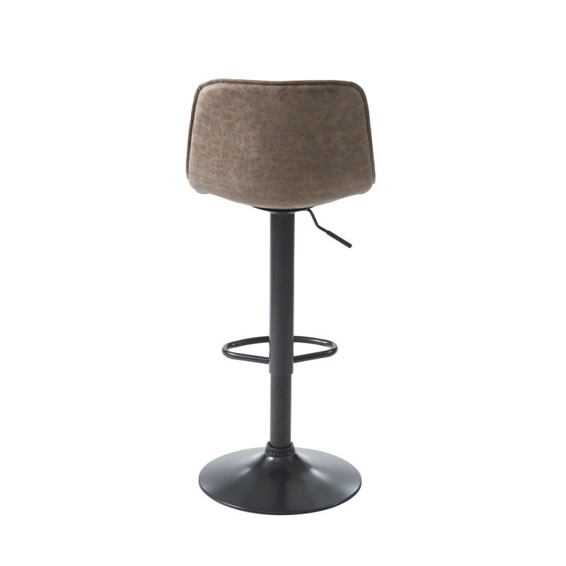 Lot de 2 tabourets de bar TOM en PU marron réglables