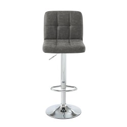 Lot de 2 tabourets de bar GARY en PU gris réglables