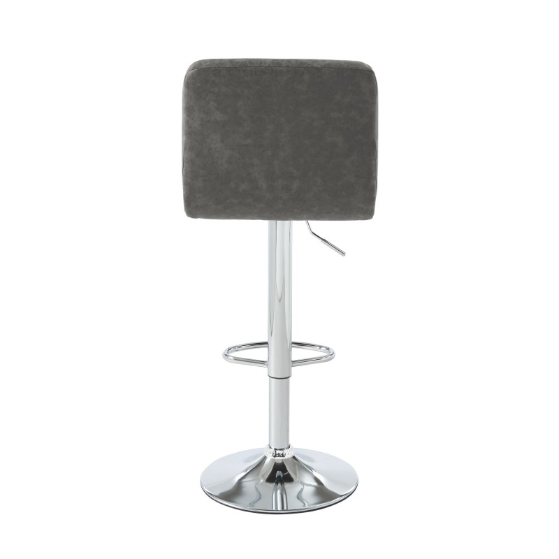 Lot de 2 tabourets de bar GARY en PU gris réglables