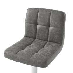 Lot de 2 tabourets de bar GARY en PU gris réglables