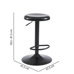 Tabouret HOLY métal noir mat