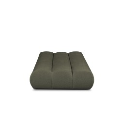 Canapé droit convertible PIO 3 places tissu bouclette vert kaki
