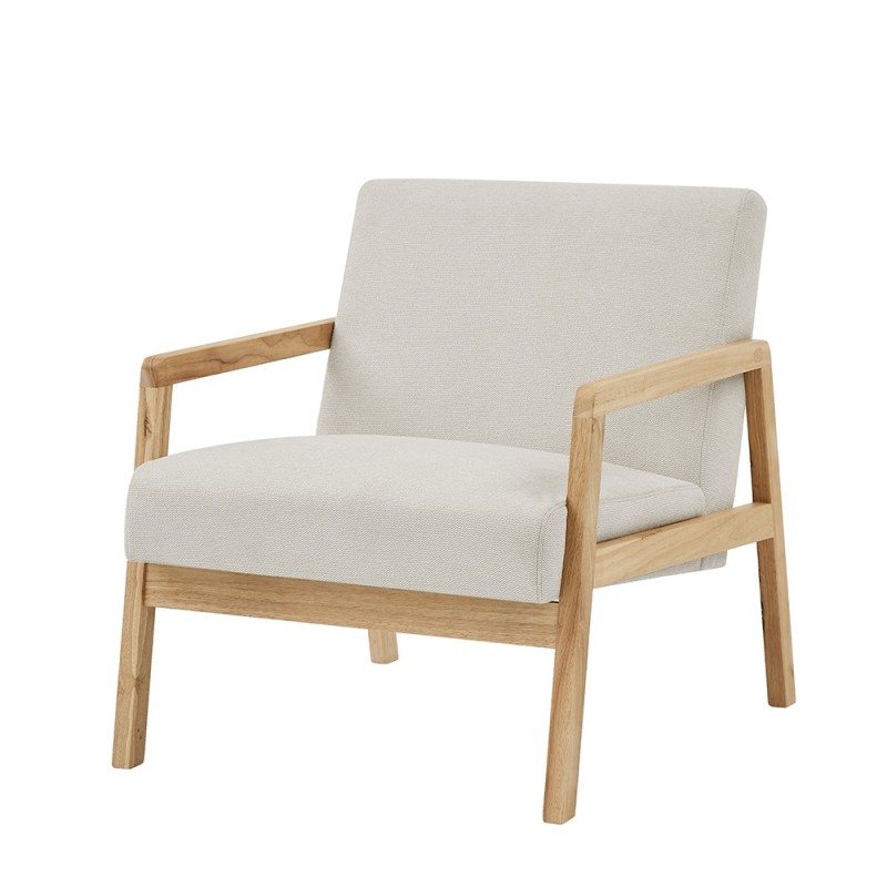 Fauteuil BONIFACIO en tissu beige