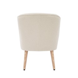 Fauteuil TIVOLI tissu bouclette beige