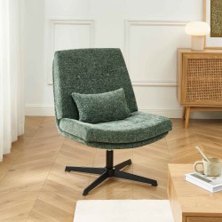 Fauteuil ANTON tissu vert