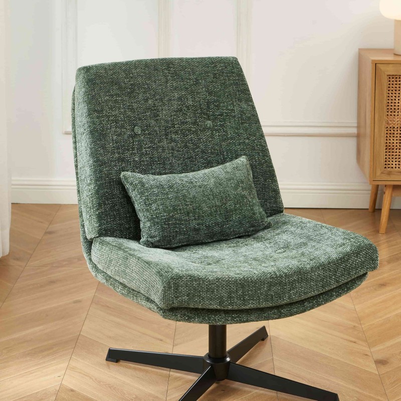 Fauteuil ANTON tissu vert