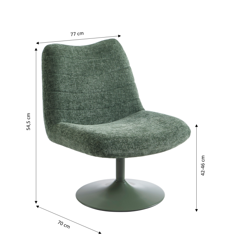 Fauteuil ANTEA tissu vert