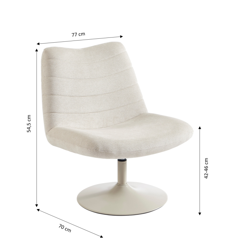 Fauteuil ANTEA tissu beige