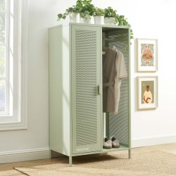 Vestiaire PANTONE métal vert amande avec penderie h145cm