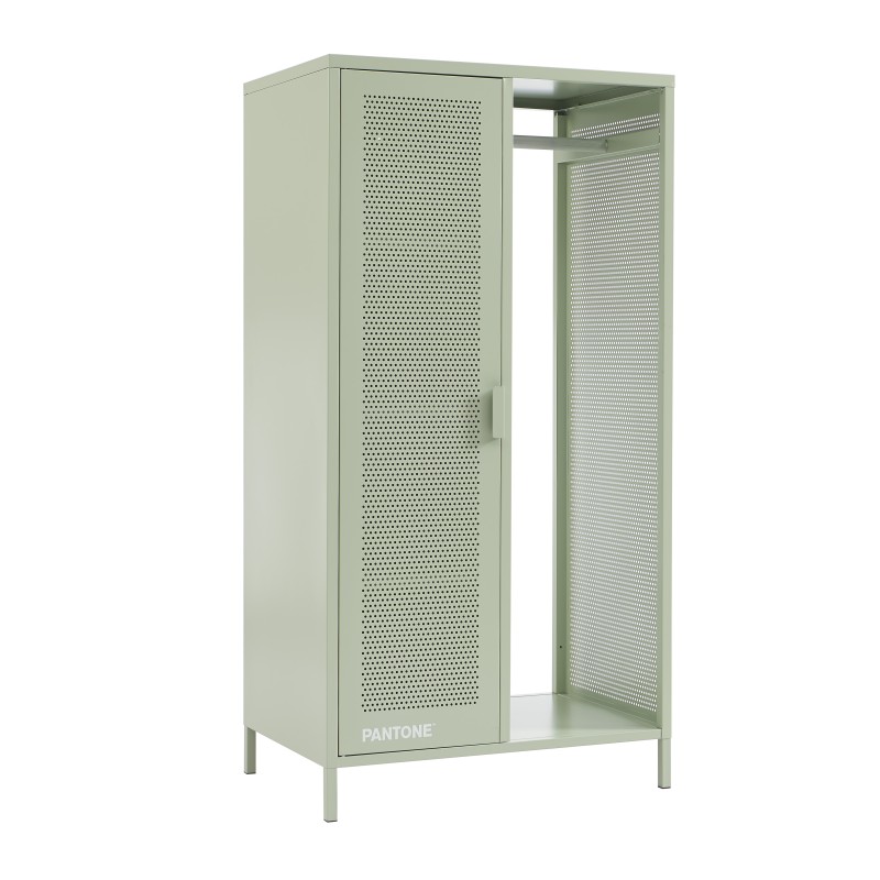 Vestiaire PANTONE métal vert amande avec penderie h145cm