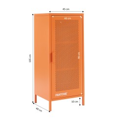 Caisson de bureau PANTONE métal orange h105cm